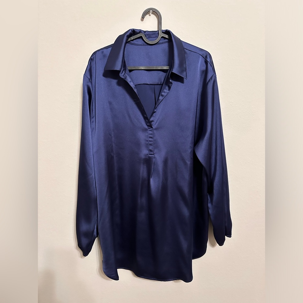 Elegant Navy Blouse